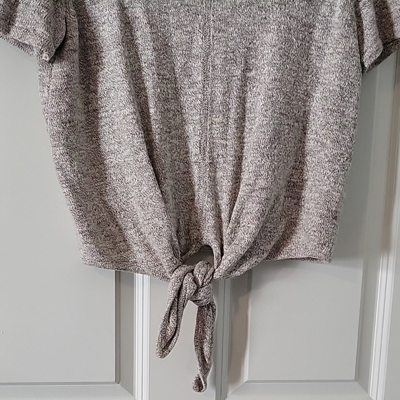 Madewell Heathered Short Sleeve Tie-Front Tee Womens Size Small - Picture 5 of 9